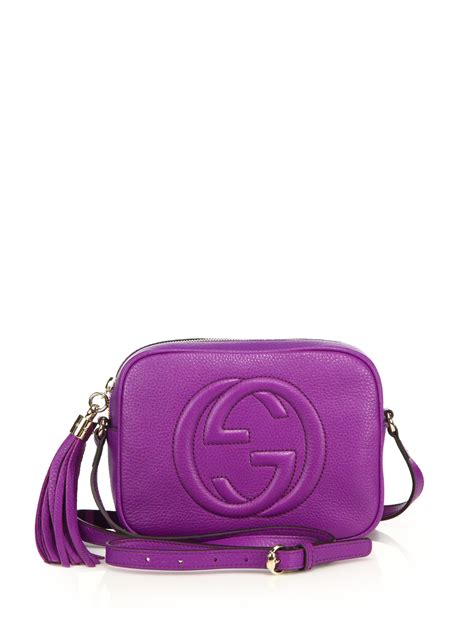 purple gucci soho bag|Gucci soho leather tote.